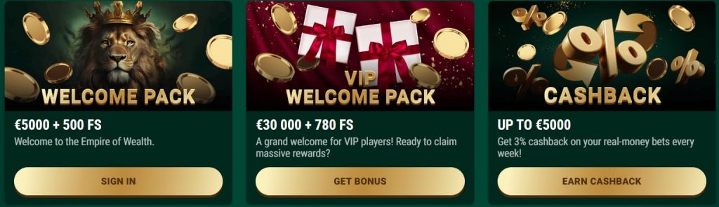 Richard Casino welcome bonus banner