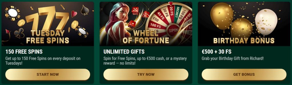 Richard Casino free spins bonus